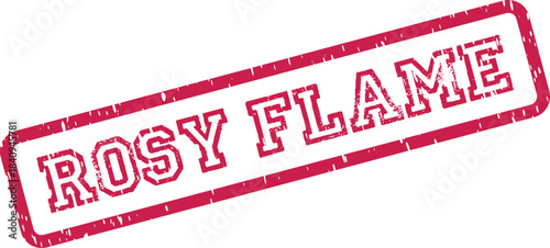 Rosy Flame vibrant stamp effect for passionate branding and energetic messages