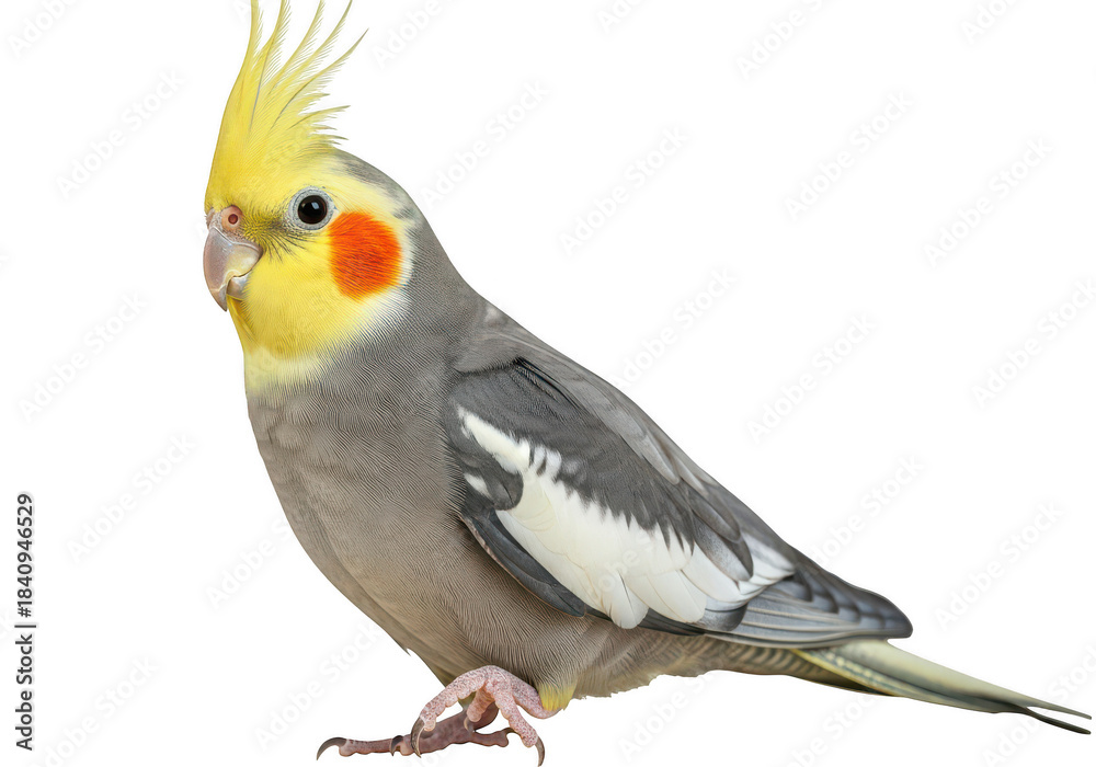 Fototapeta premium Cockatiel bird isolated on transparent background