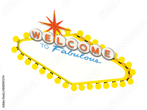 Empty Welcome To Sign. Ready to use. Perfect for layout use in marketing, showcase, sale, and travel destinations