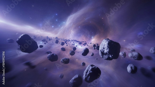 Cosmic Asteroid Field in Deep Space