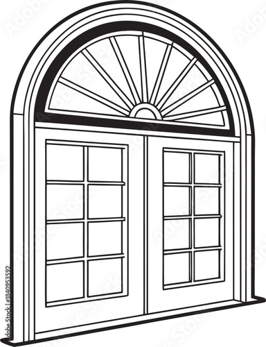 vector illustration of a window