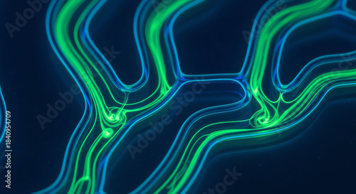 Neon Fluid Curves