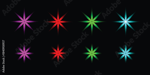 Vibrant Glowing Starburst Light Effects Collection
