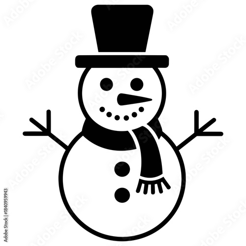 Boneco de neve engraçado