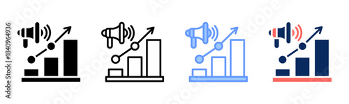 Trend Echo icon set multiple style collection