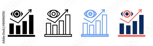 Insight icon set multiple style collection