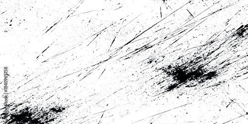 Distressed black and white texture overlay with light scratches and dirt Grunge vector background black and white Texture.
