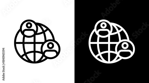 Network With Icon Set Design