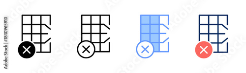 Pattern Break icon set multiple style collection