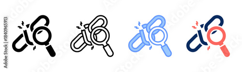 Weak Point icon set multiple style collection