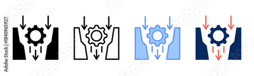 System Gap icon set multiple style collection