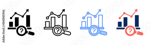 Data Gap  icon set multiple style collection