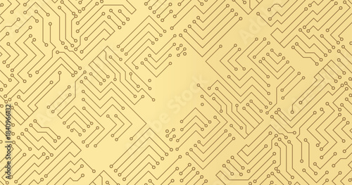 Electronic circuit with white background illustration