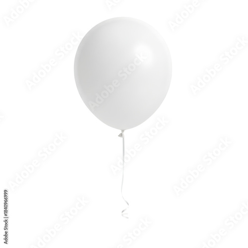 Foto White Balloon with Ribbon Mockup Isolated