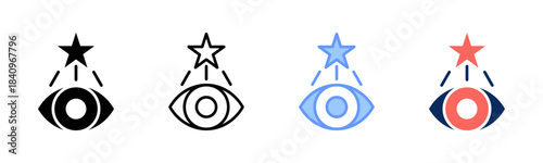 Visionary Eye icon set multiple style collection