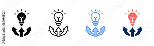 Path Discovery icon set multiple style collection