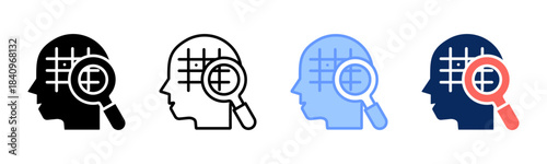 Pattern Finder icon set multiple style collection