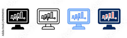 Market Pulse  icon set multiple style collection