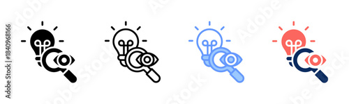 Clarity Lens icon set multiple style collection