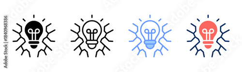 Vision Breakthrough icon set multiple style collection