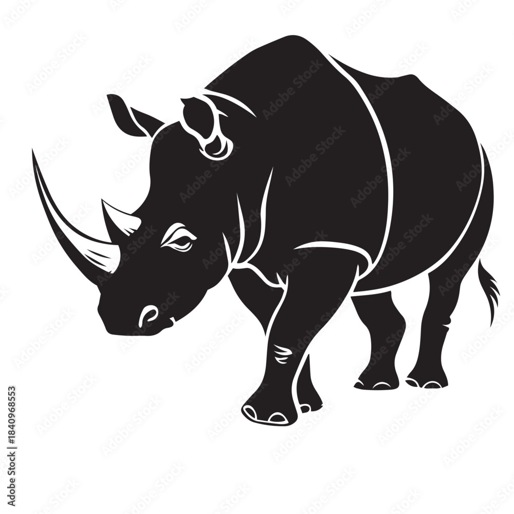 Fototapeta premium Two-horned rhino