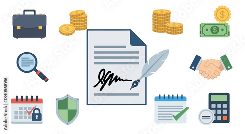 Financial Agreement and Security - A Visual Representation of Business Dealings.