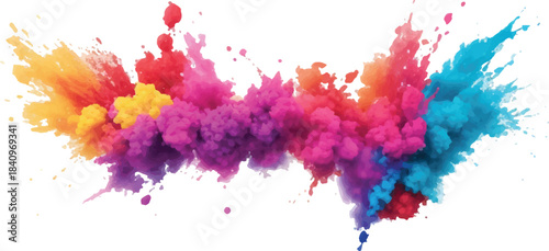 Colorful watercolor paint splash pattern, abstract ink art design and texture decoration