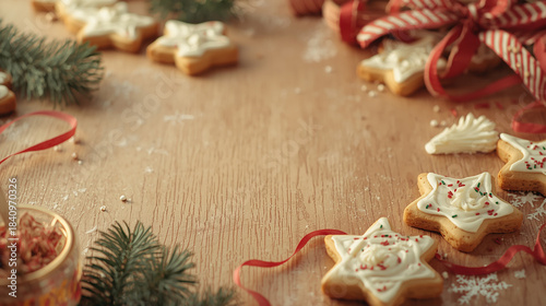 christmas cookies and christmas tree