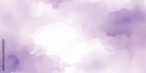 Abstract pink watercolor sky background with beautiful bright sunlight and cloudscape texture