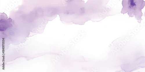 Abstract watercolor background vector illustration of blue sky and clouds with vintage paper texture