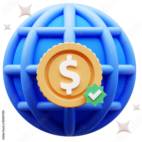 3D Global Finance Globalization Illustration