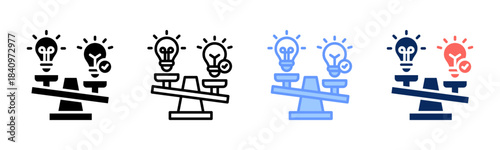 Weighted Choice icon set multiple style collection