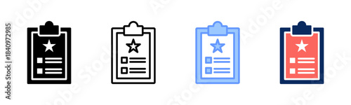 Rank Board icon set multiple style collection