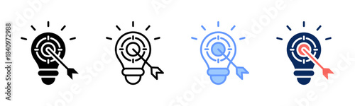 Focus Target icon set multiple style collection