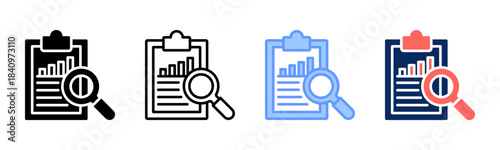 Strategy Lens icon set multiple style collection