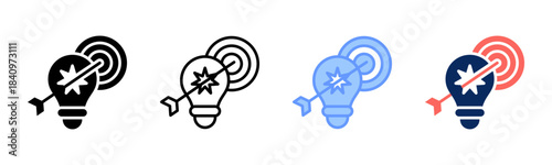 Priority Path icon set multiple style collection