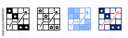 Opportunity Grid icon set multiple style collection