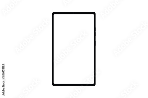 Realistic modern digital tablet computer mockup with blank screen isolated vector.