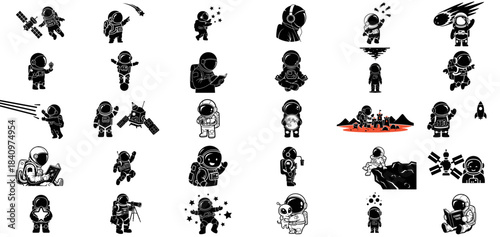 astral journeys capturing humanitys spirit, exploring limitless realms of imagination set, isolated on transparent background