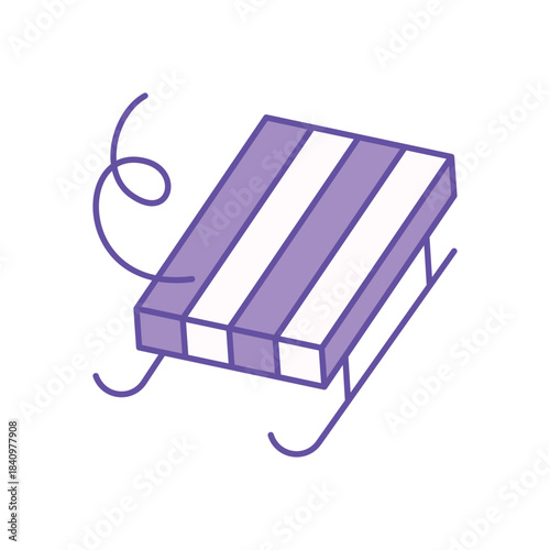 Sled icon clean and modern vector illustration