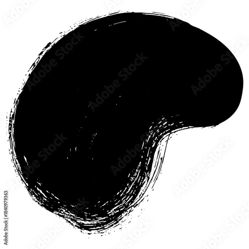 Hand drawn black brush strokes to create grunge background for designs