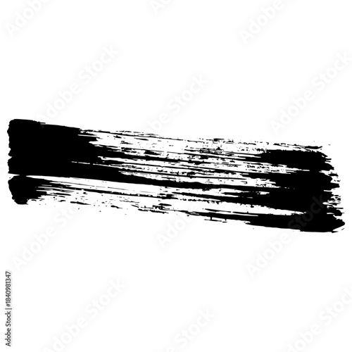 Hand drawn black brush strokes for grunge themed designs