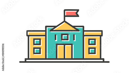 School or University Building Icon