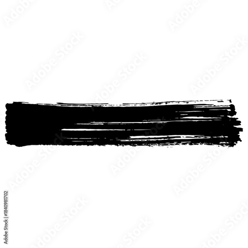 Hand drawn black ink brush strokes for grunge background designs