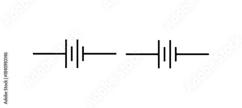 electronic component icons on white background electronic components symbol