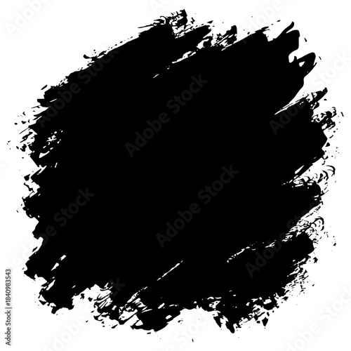 Hand drawn black ink brush strokes for creative background designs