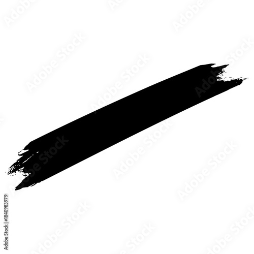 Black hand drawn brush strokes suitable for grunge themed designs