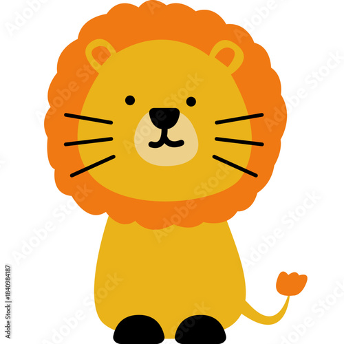 lion cartoon isolated on white