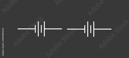 electronic component icons on white background electronic components symbol