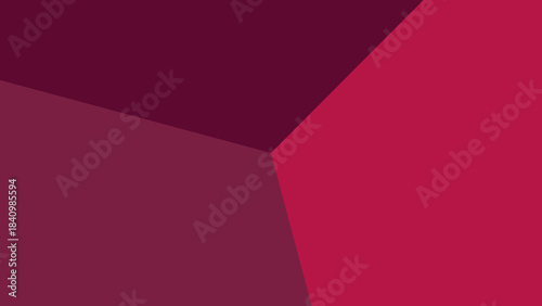 Rich Tonal Geometric Abstract Background Illustration with Three Deep Color Blocks in Burgundy, Plum, and Intense Magenta Shades.